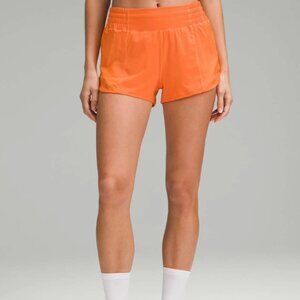 lululemon hotty hot high rise 2.5” lined Lit Orange